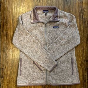 Patagonia Better Sweater Fleece Womens XL Milkweed Mauve Full Zip Pockets